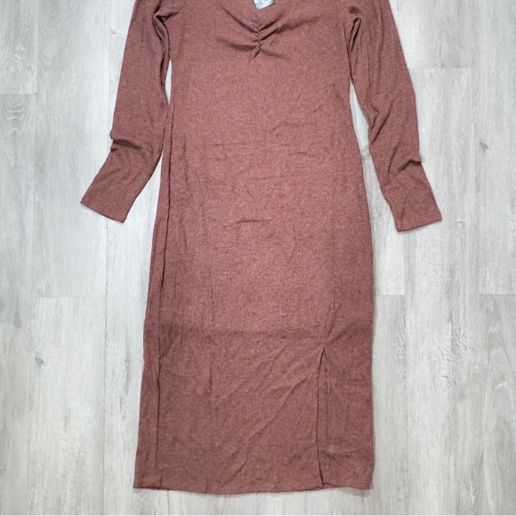 INC International Concepts Brown Long Sleeve Dress M - Picture 3 of 8
